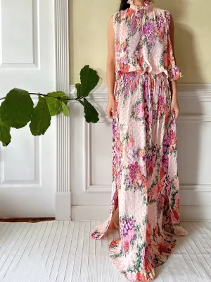 1960s 2-Piece Mushroom Pleated Ensemble - XS