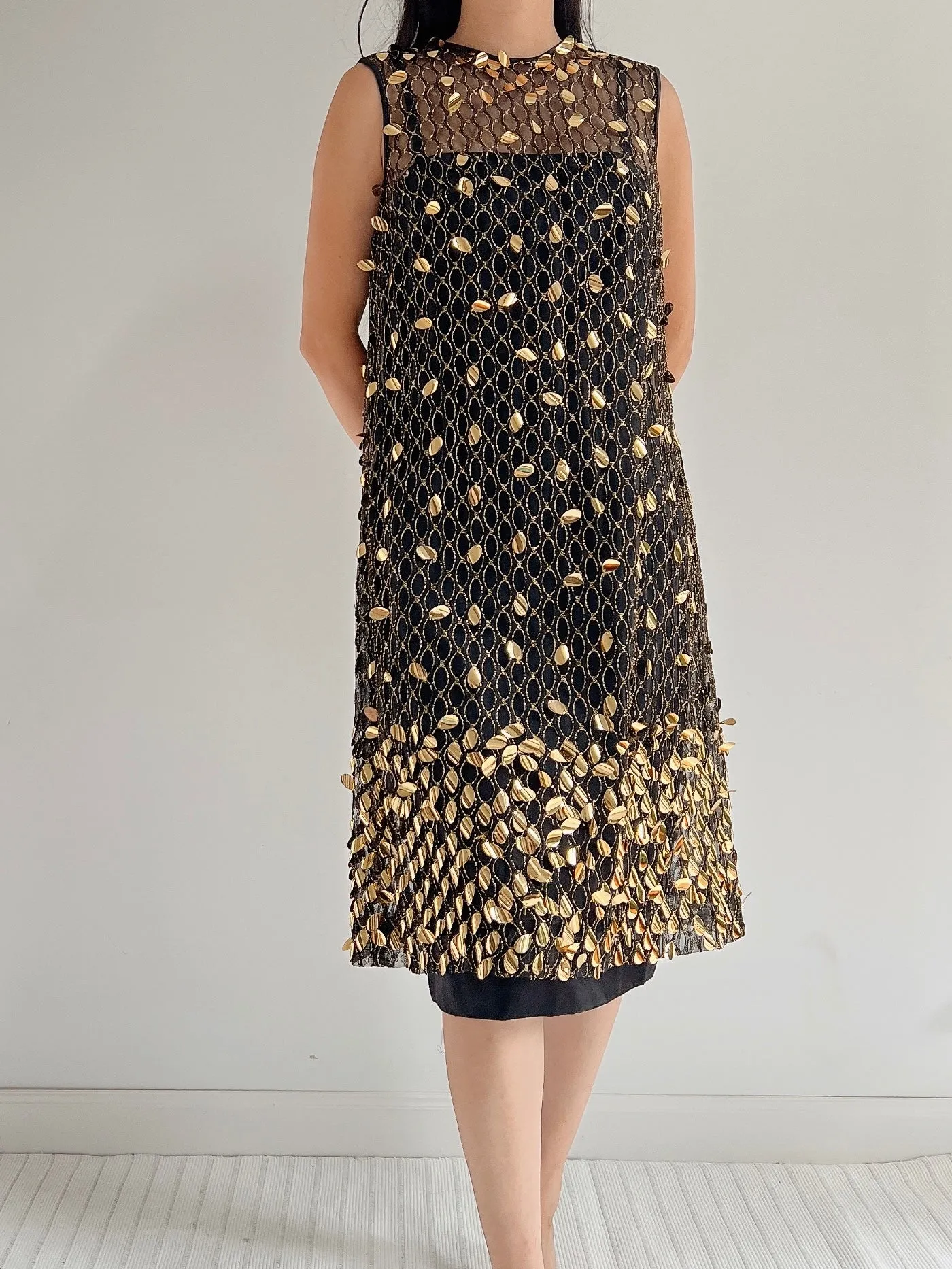 1960s 2-Piece Paillette Net Ensemble - S