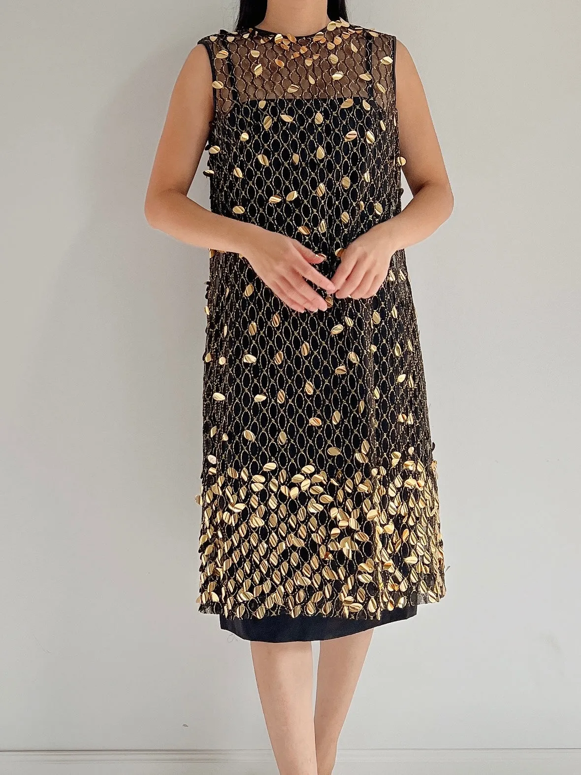 1960s 2-Piece Paillette Net Ensemble - S