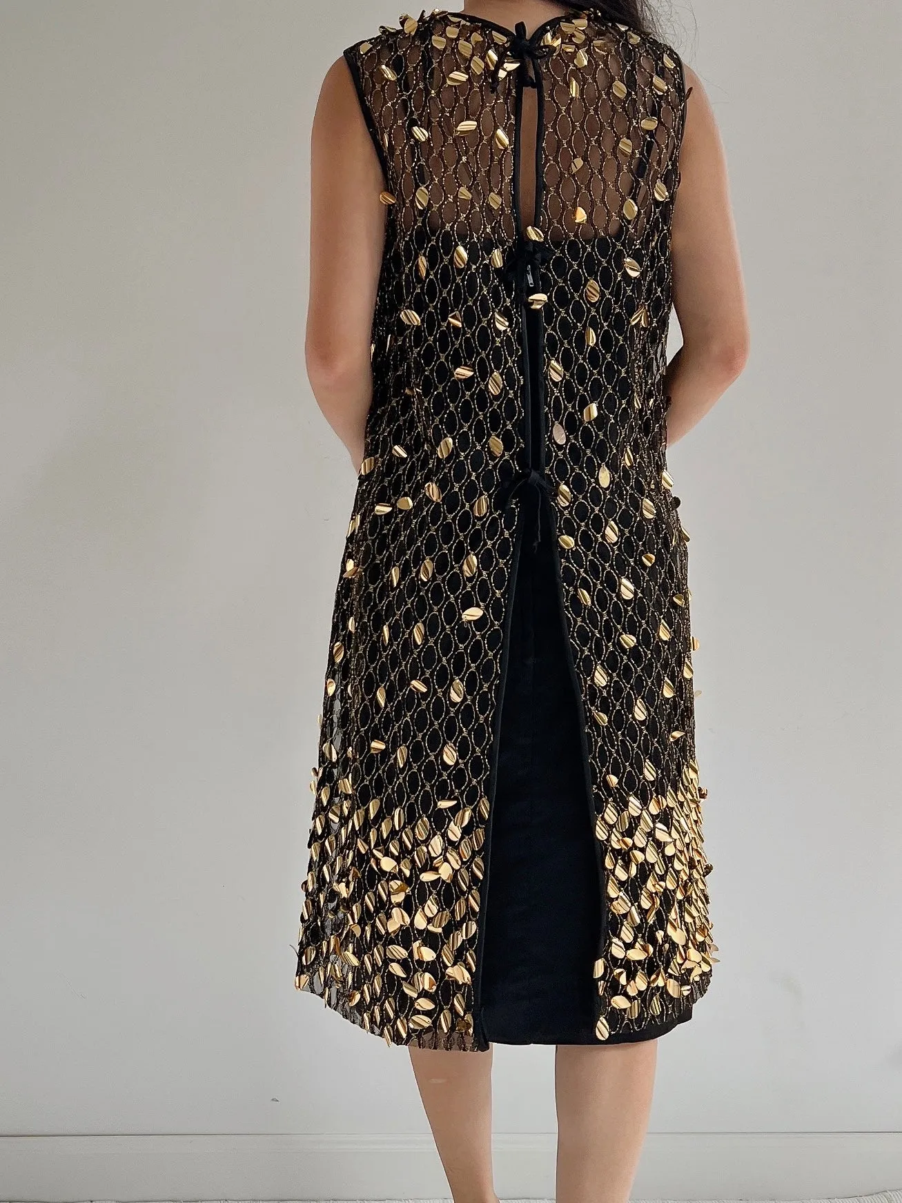 1960s 2-Piece Paillette Net Ensemble - S