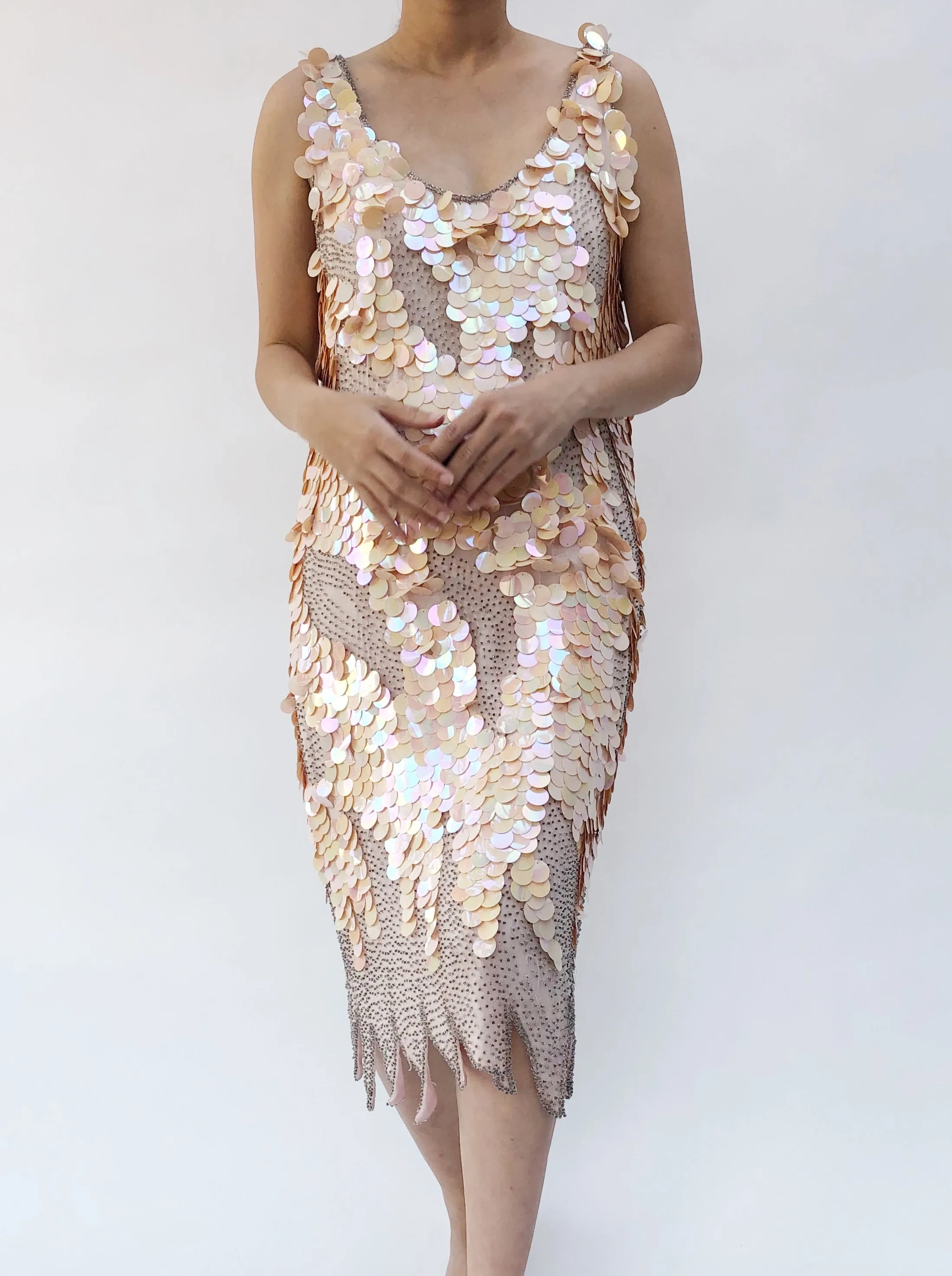 1980s Sequin Embellished Dress - S/M