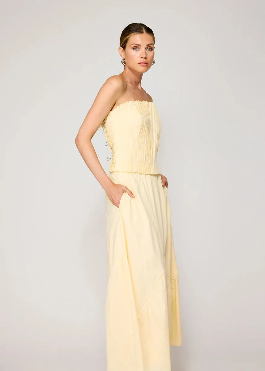 Abbott Maxi Skirt - Pale Yellow