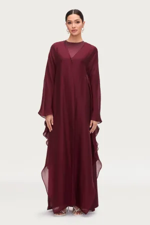 Ahlam Silk Abaya & Dress Set - Karaz