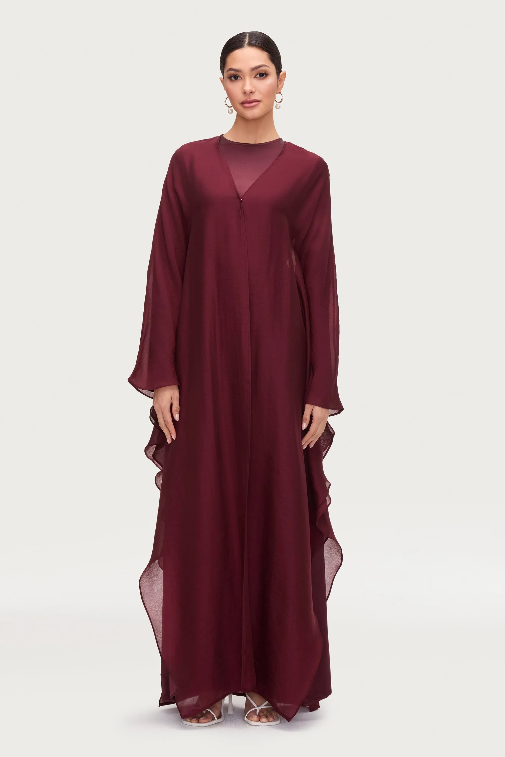 Ahlam Silk Abaya & Dress Set - Karaz
