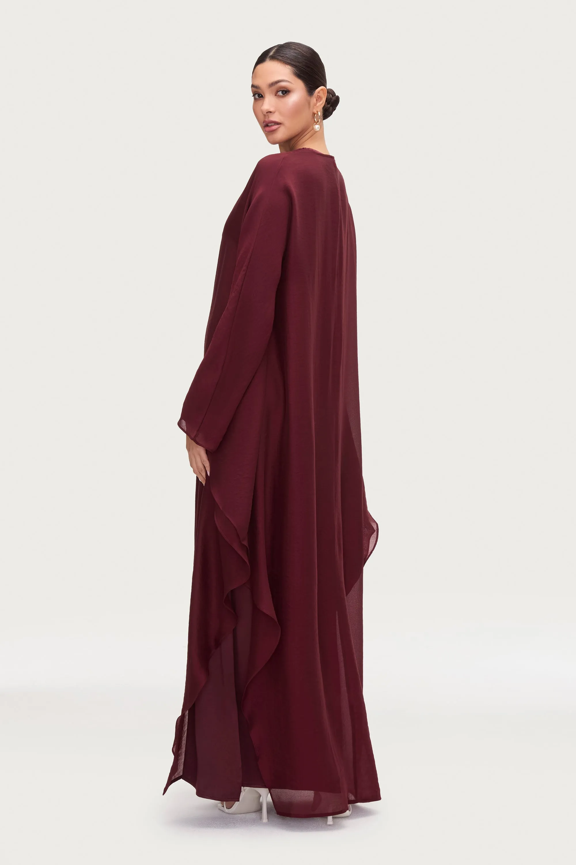 Ahlam Silk Abaya & Dress Set - Karaz