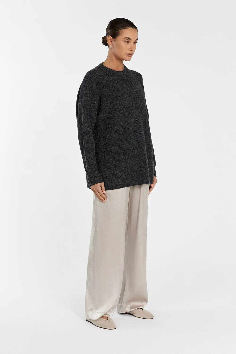 ANDERSON CHARCOAL MARLE KNIT JUMPER