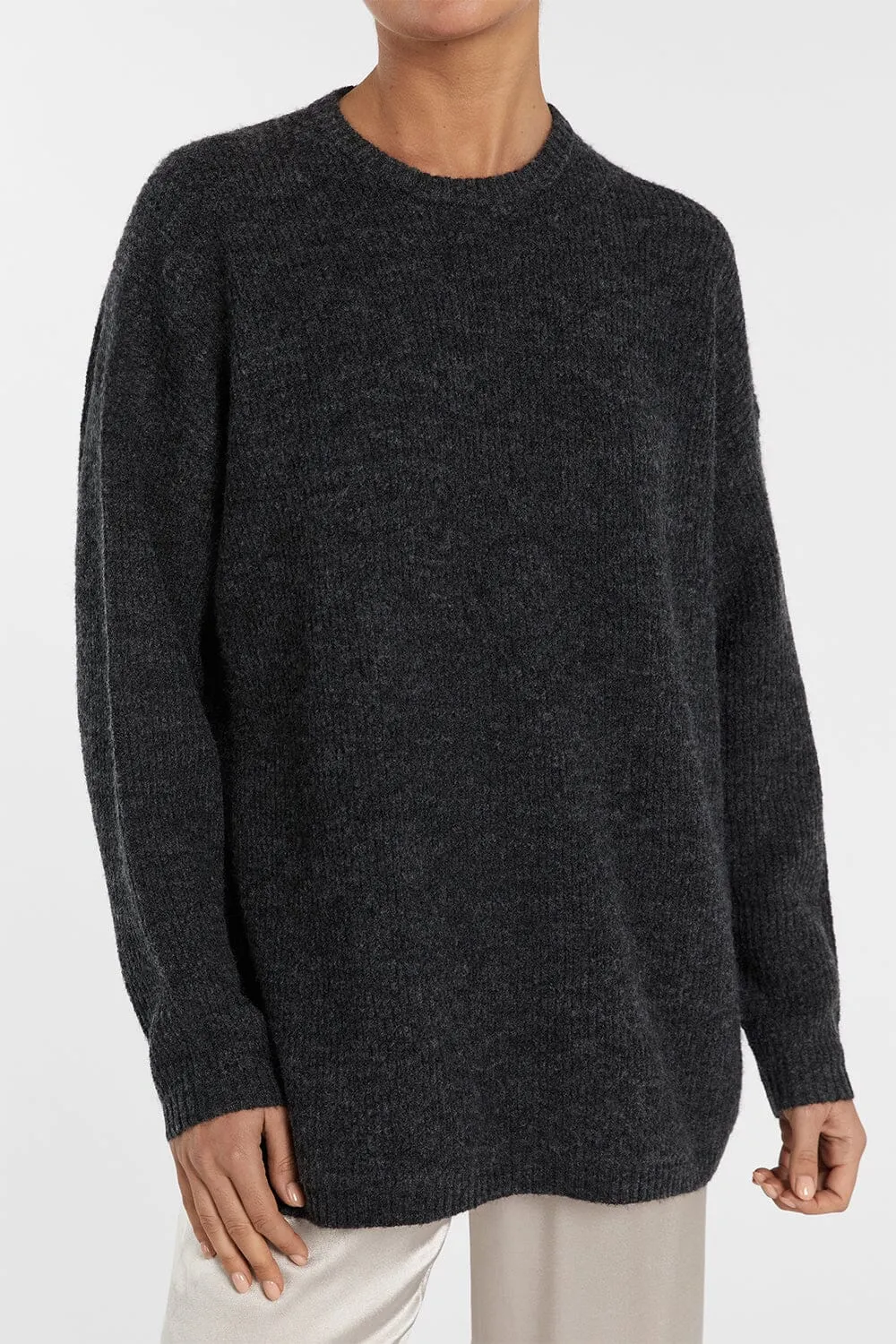 ANDERSON CHARCOAL MARLE KNIT JUMPER