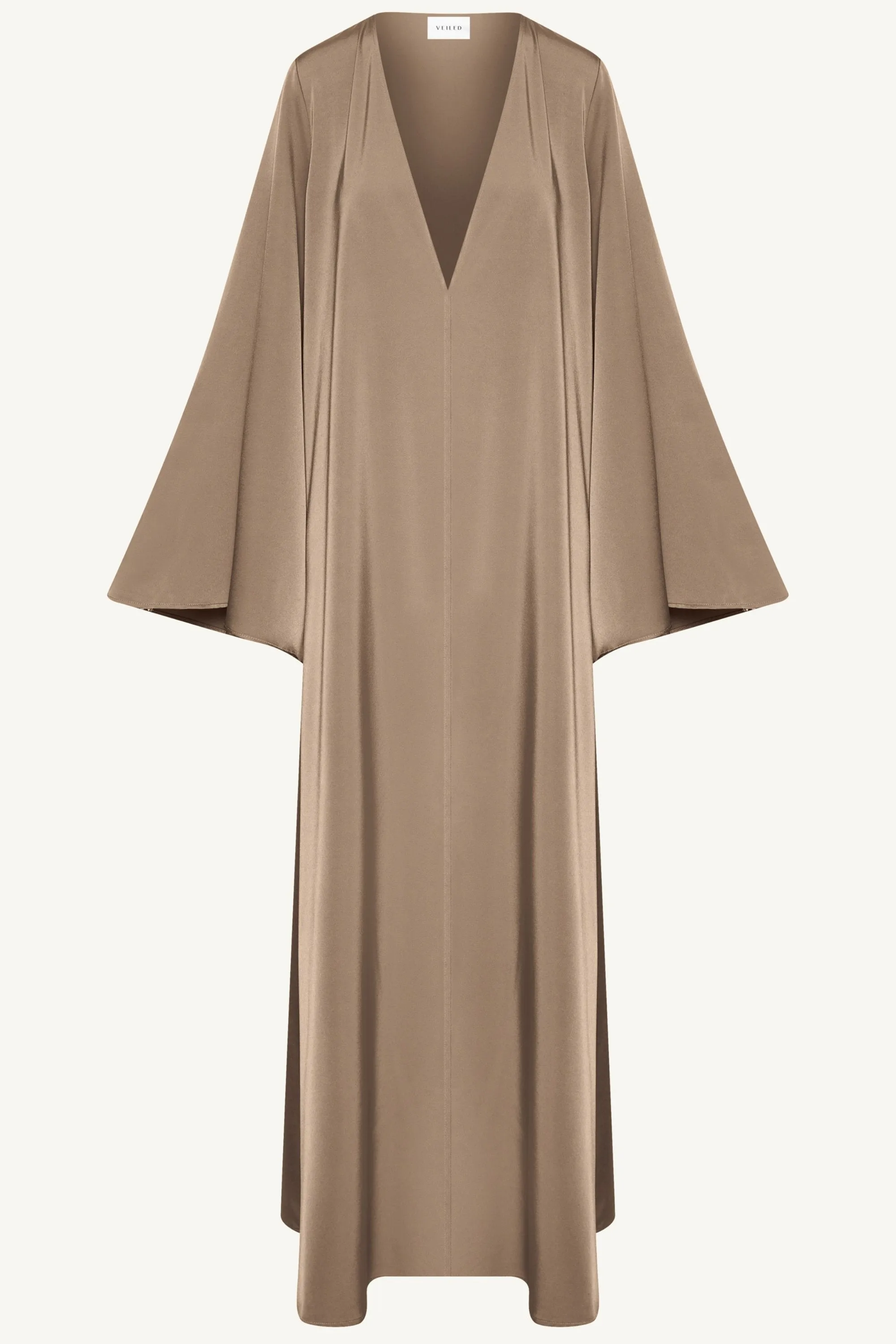 Arwa Flare Sleeve Open Abaya - Desert Sage
