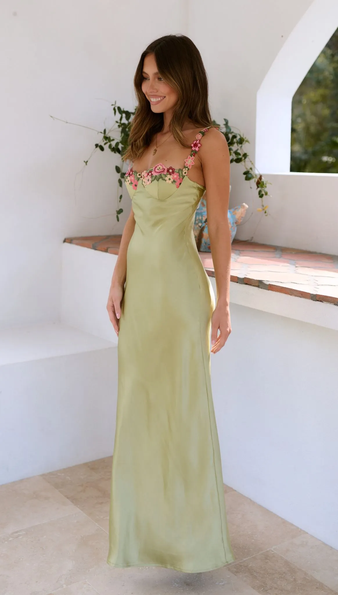 Aurora Maxi Dress - Lime