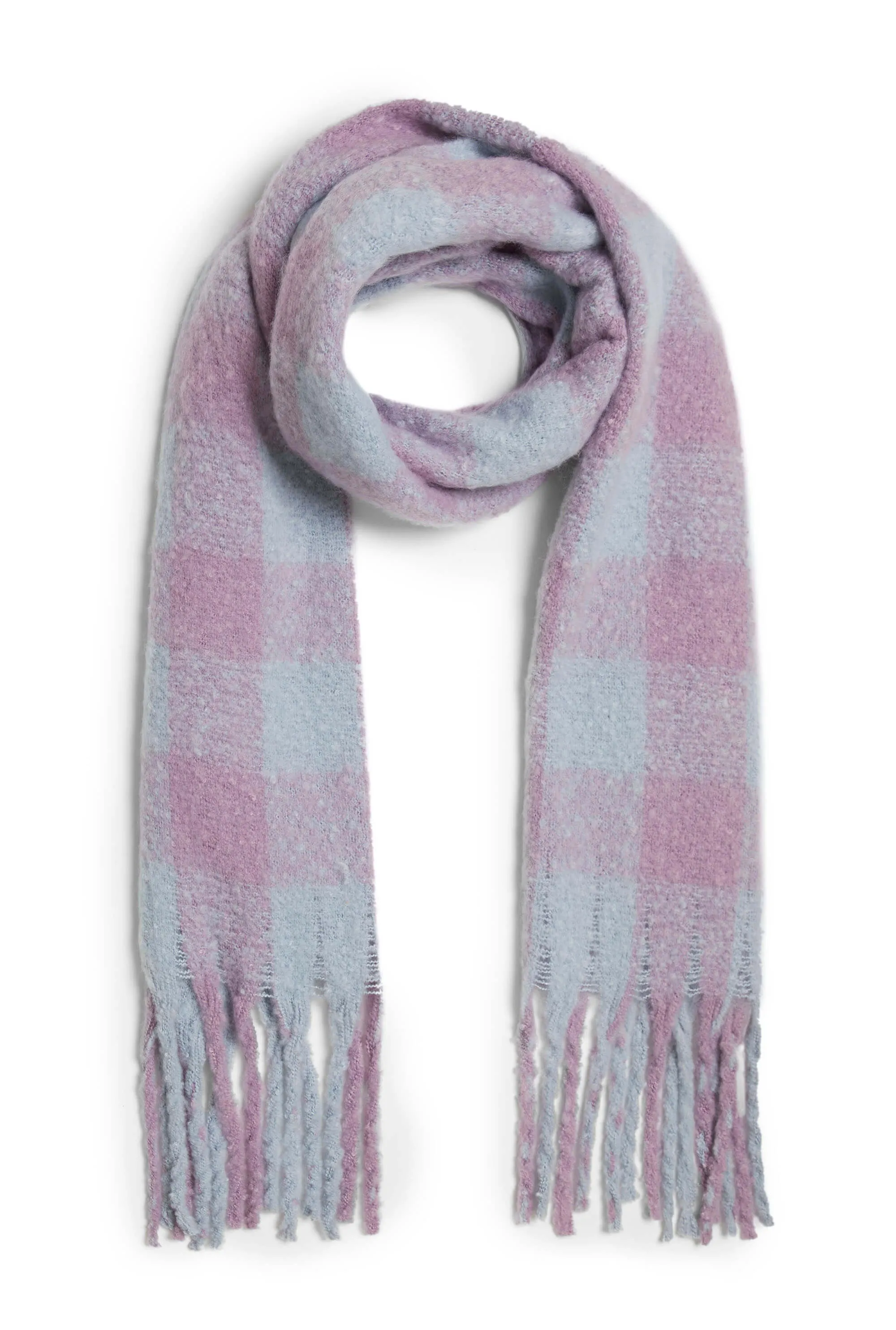 Buffalo Check Pattern Scarf Pink