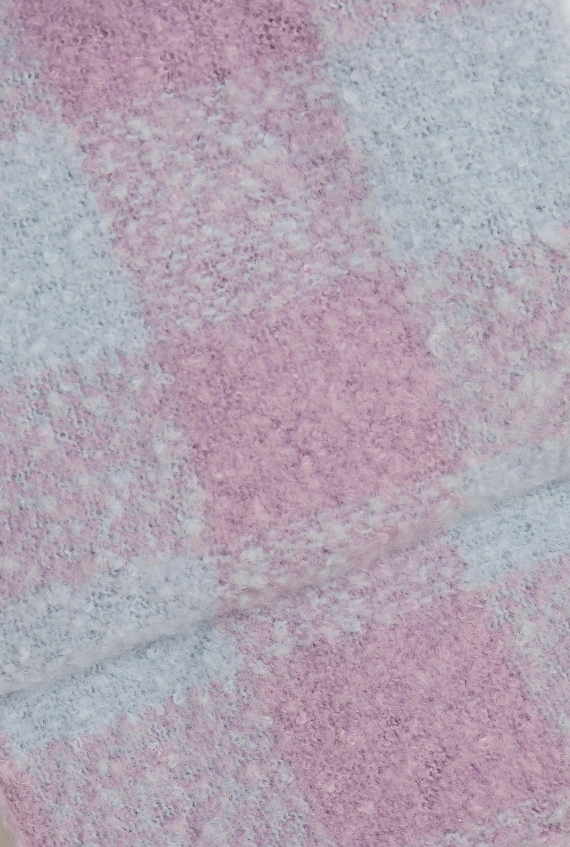 Buffalo Check Pattern Scarf Pink