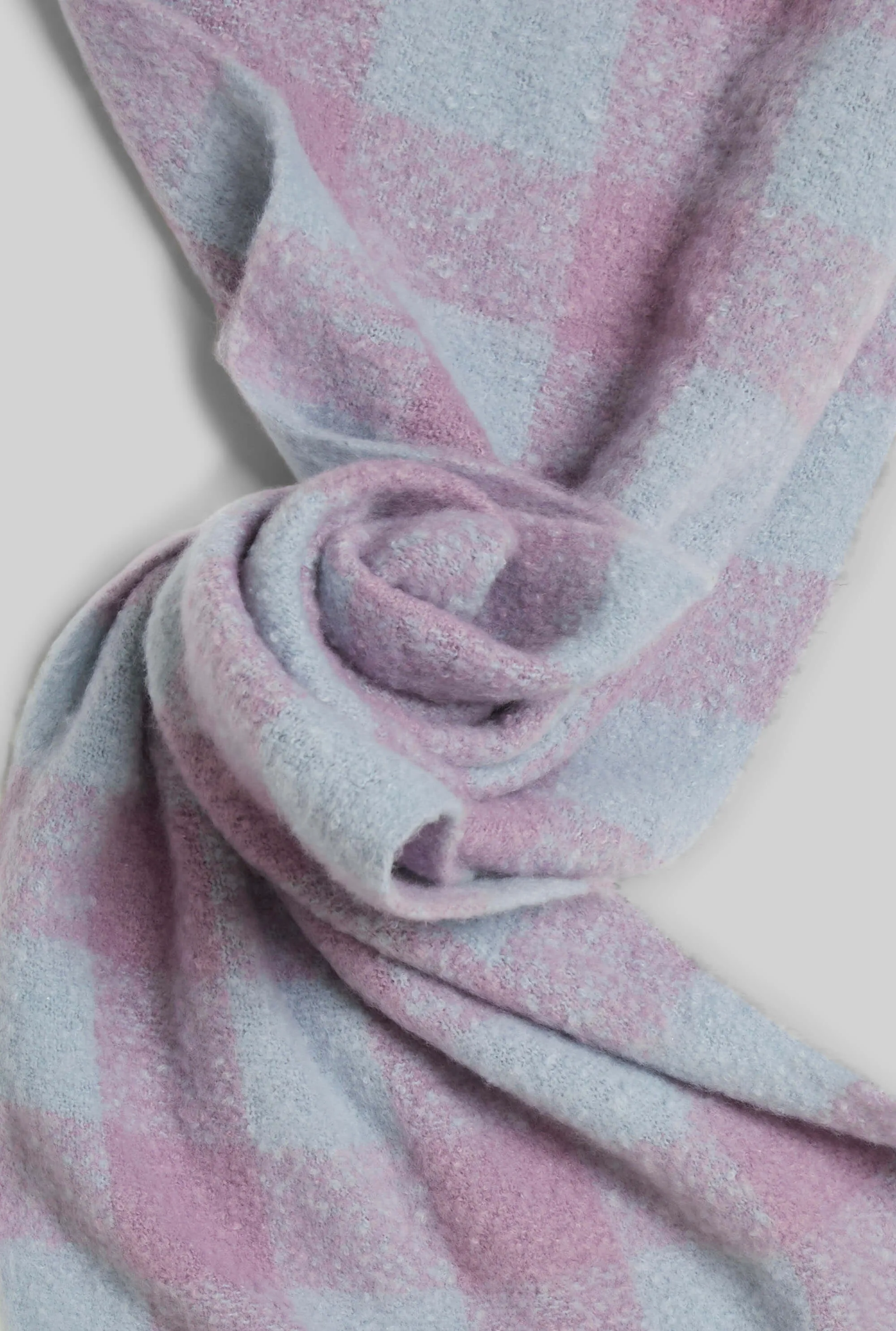 Buffalo Check Pattern Scarf Pink