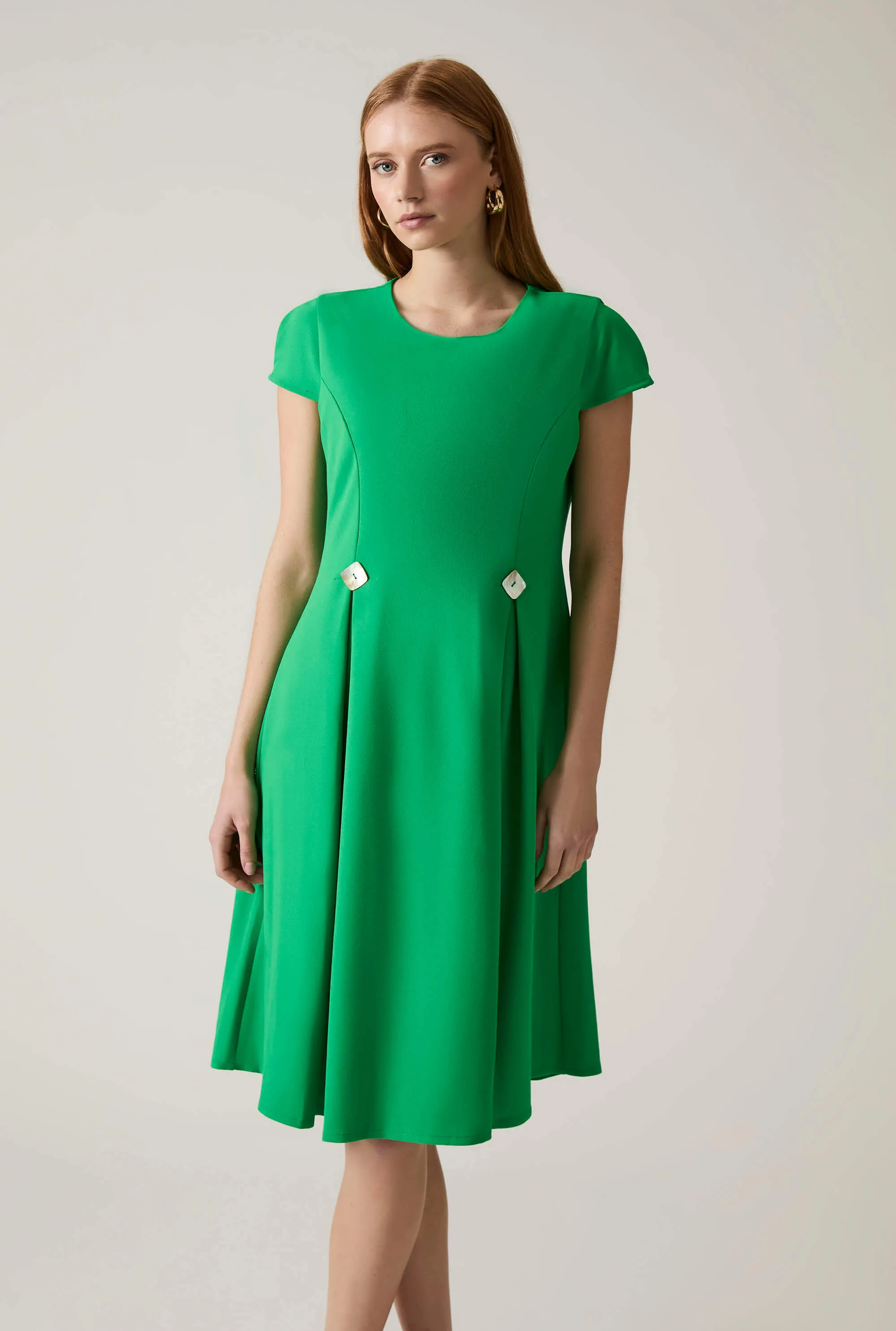 Button Green Dress