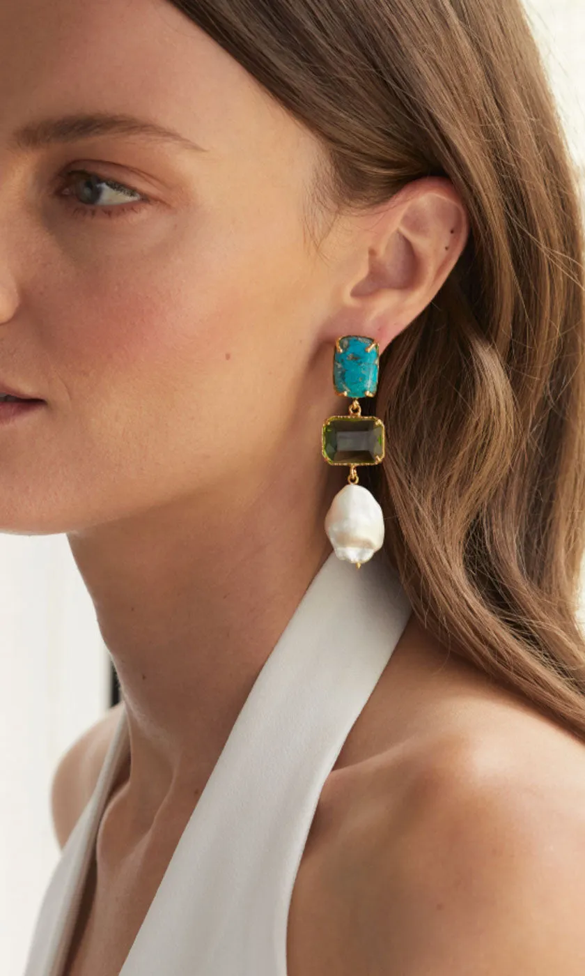 Christie Nicolaides Xanthe Earrings - Green