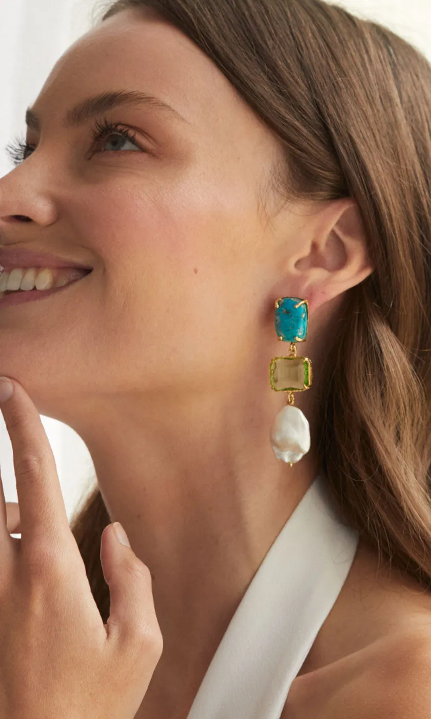 Christie Nicolaides Xanthe Earrings - Green