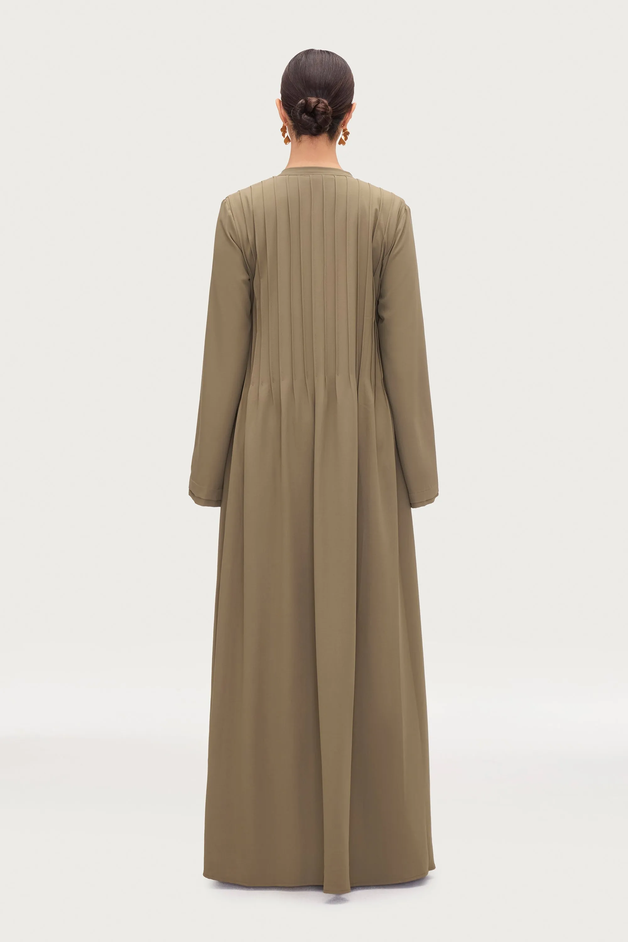 Dania Crossover Tie Open Abaya -Za'atar