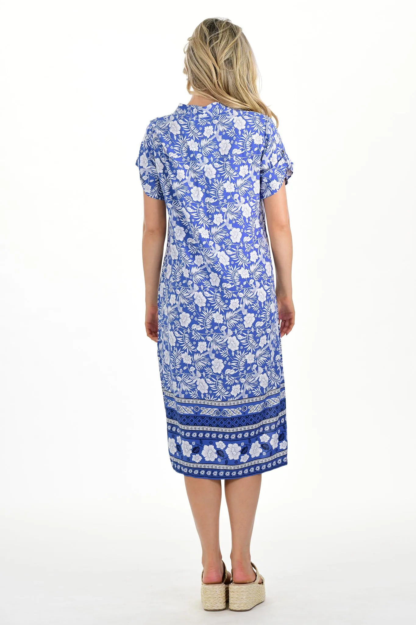 Day Break Dress / Indigo Tropical