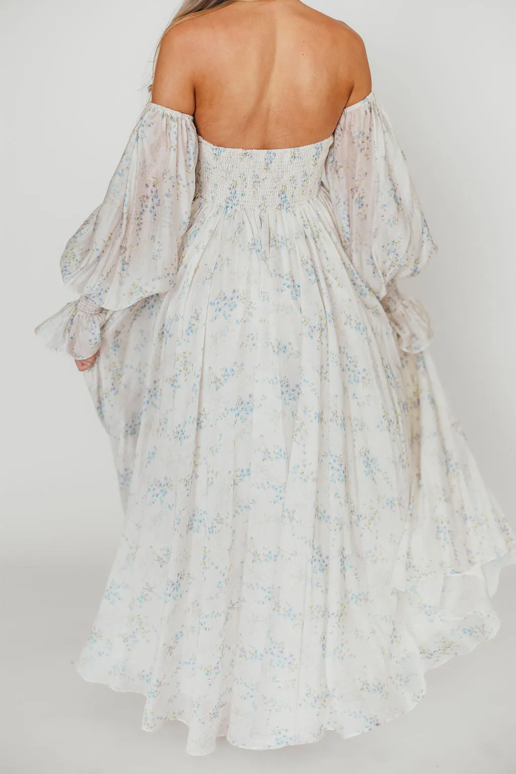 Dear Skye Baby Floral Dress in Blue - Bump Friendly (Small Restock Coming 4/28)