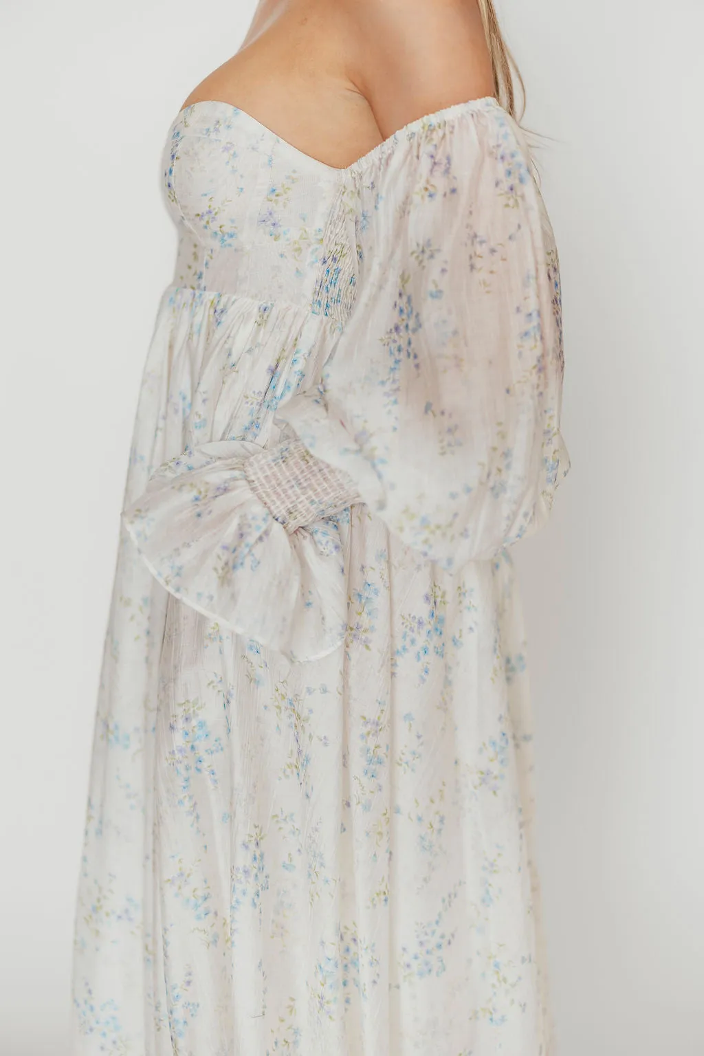 Dear Skye Baby Floral Dress in Blue - Bump Friendly (Small Restock Coming 4/28)