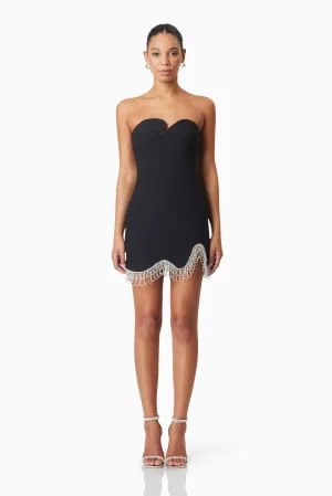 Delia Party Mini Dress In Black
