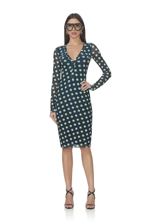 Diane Dress - Navy Dot