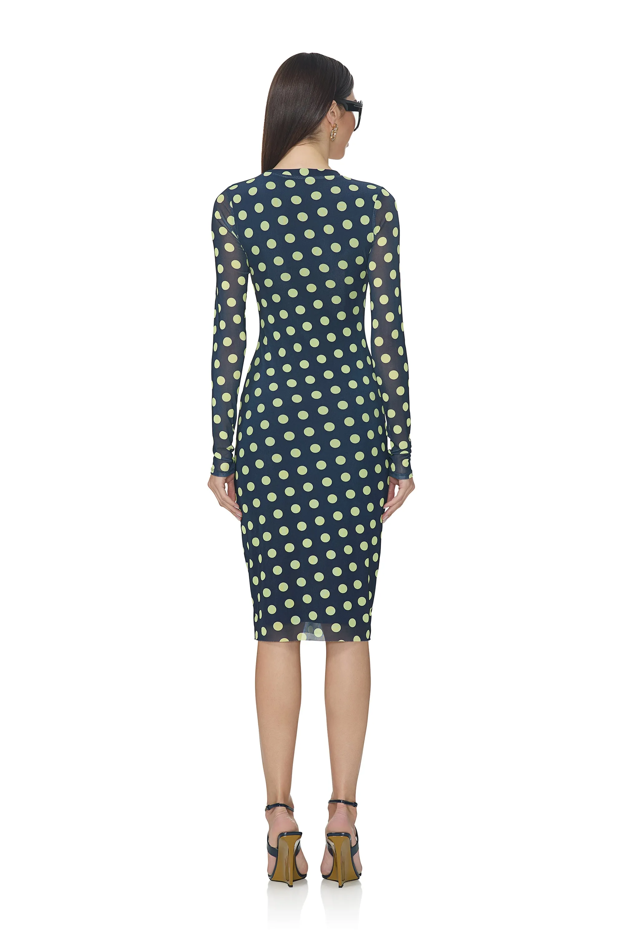 Diane Dress - Navy Dot