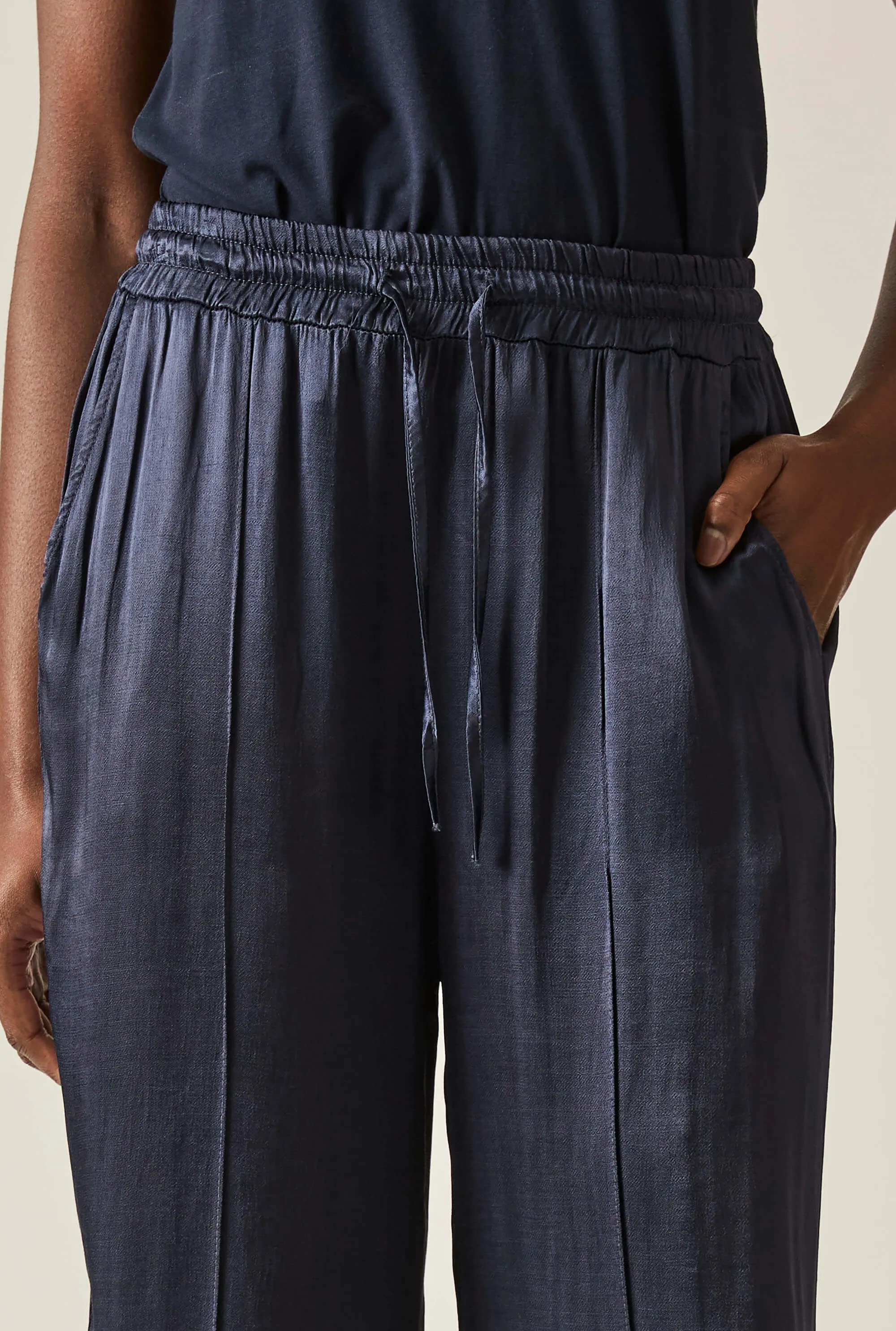 Drawstring Navy Trousers