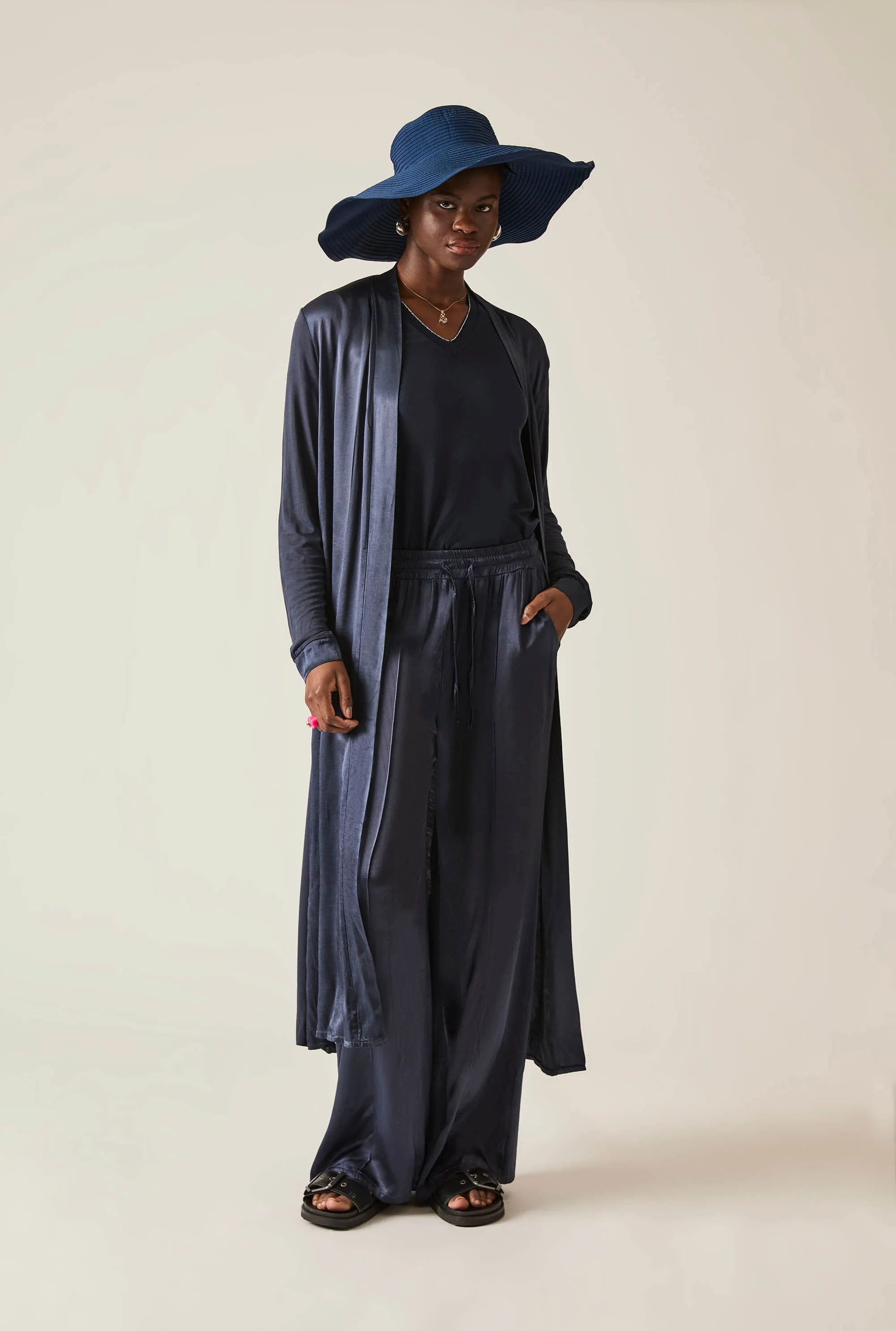 Drawstring Navy Trousers