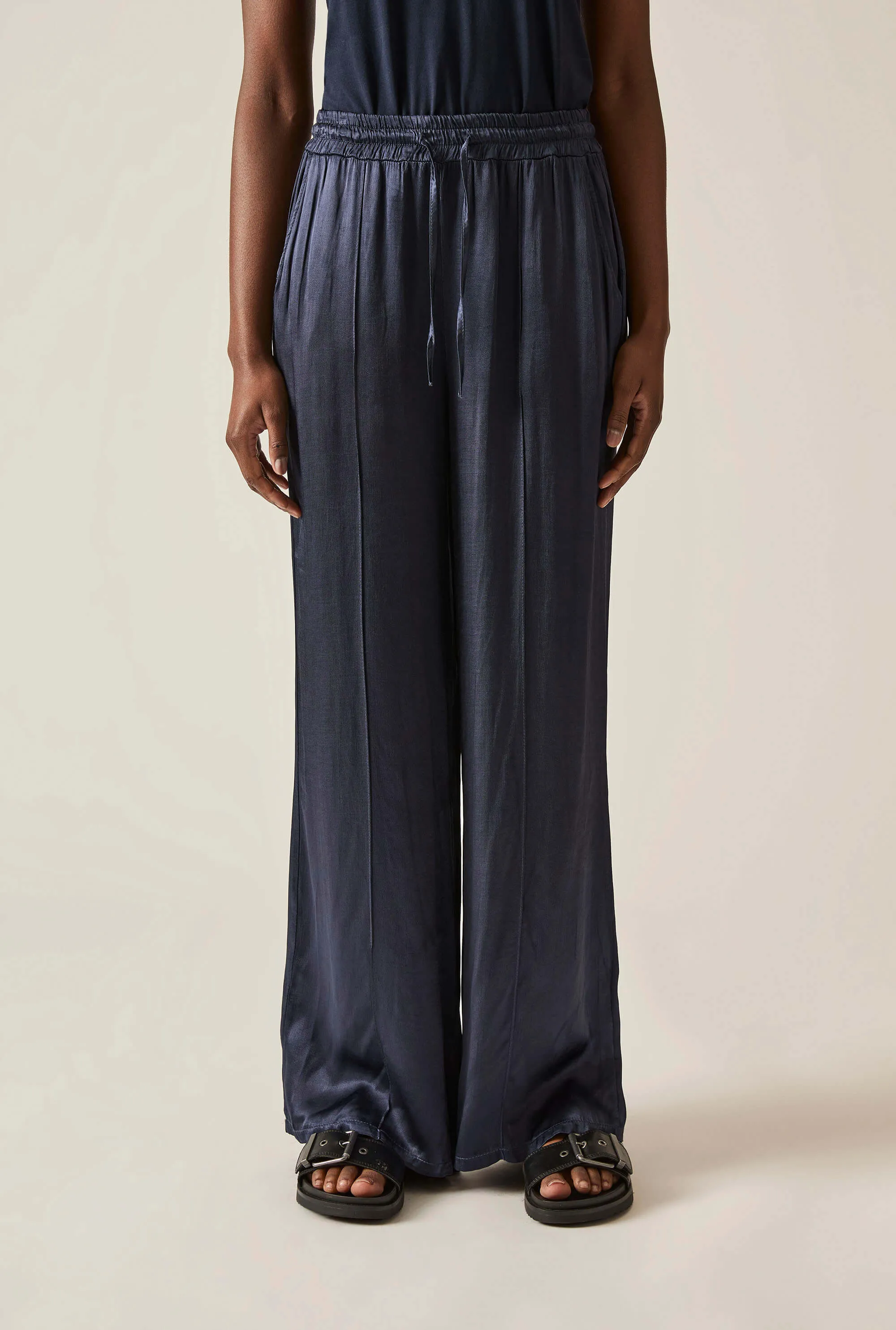 Drawstring Navy Trousers