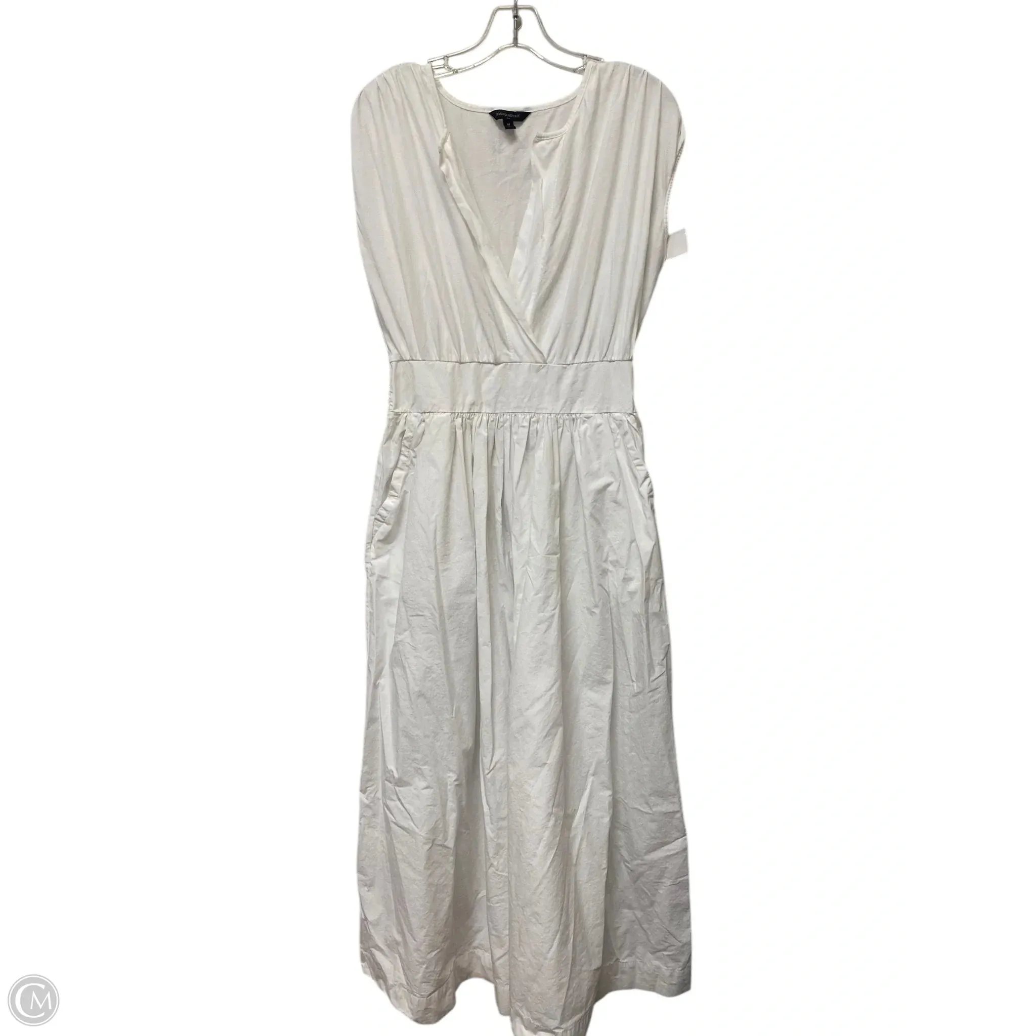 Dress Casual Maxi By Banana Republic In White, Size: M