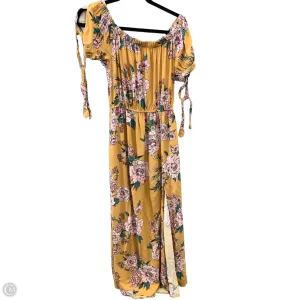 Dress Casual Maxi By Band Of Gypsies In Yellow, Size: M
