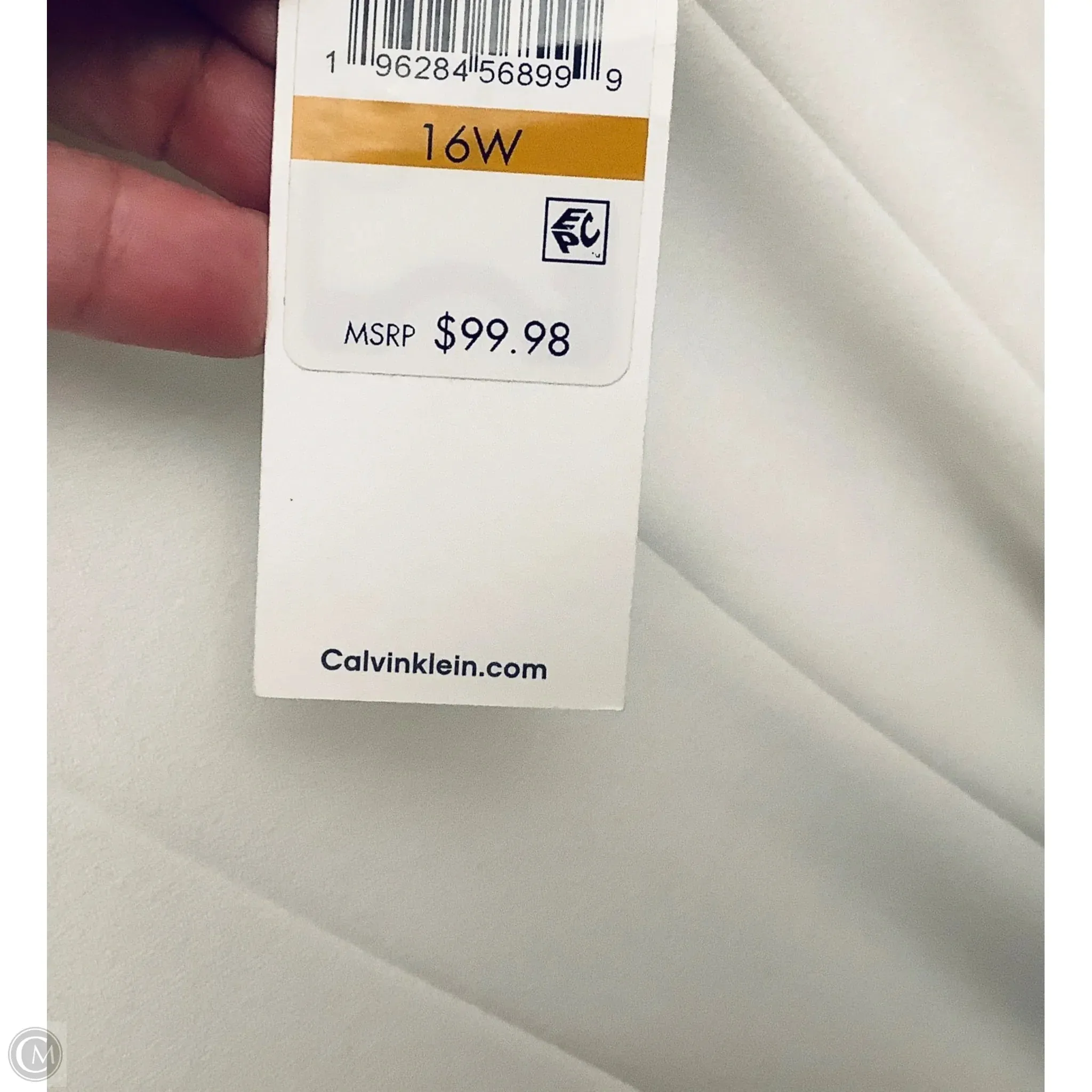 Dress Casual Maxi By Calvin Klein In White, Size: 16