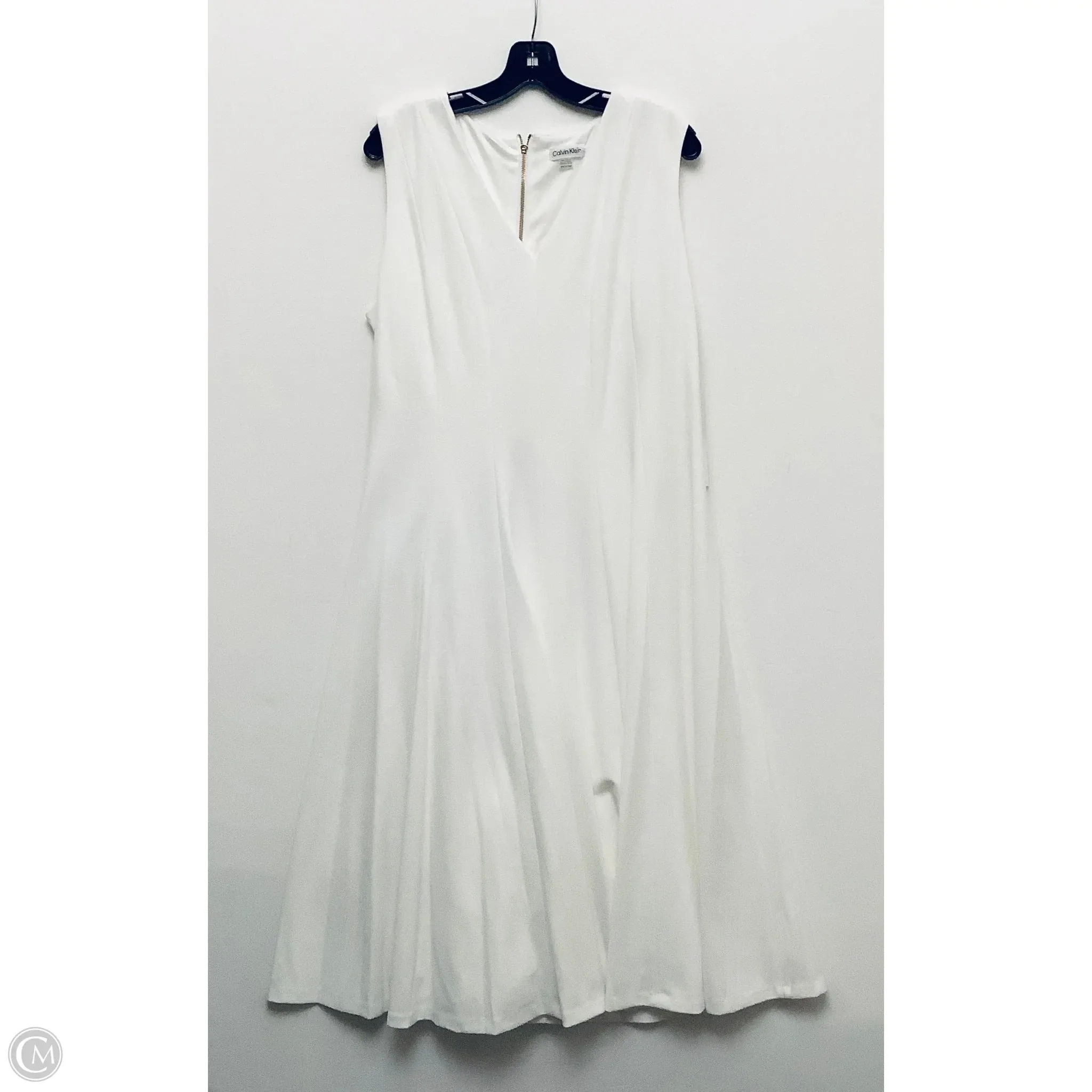 Dress Casual Maxi By Calvin Klein In White, Size: 16