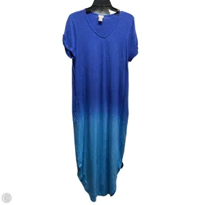 Dress Casual Maxi By Chicos In Blue, Size: L