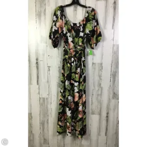 Dress Casual Maxi By Clothes Mentor In Black & Green, Size: 3x