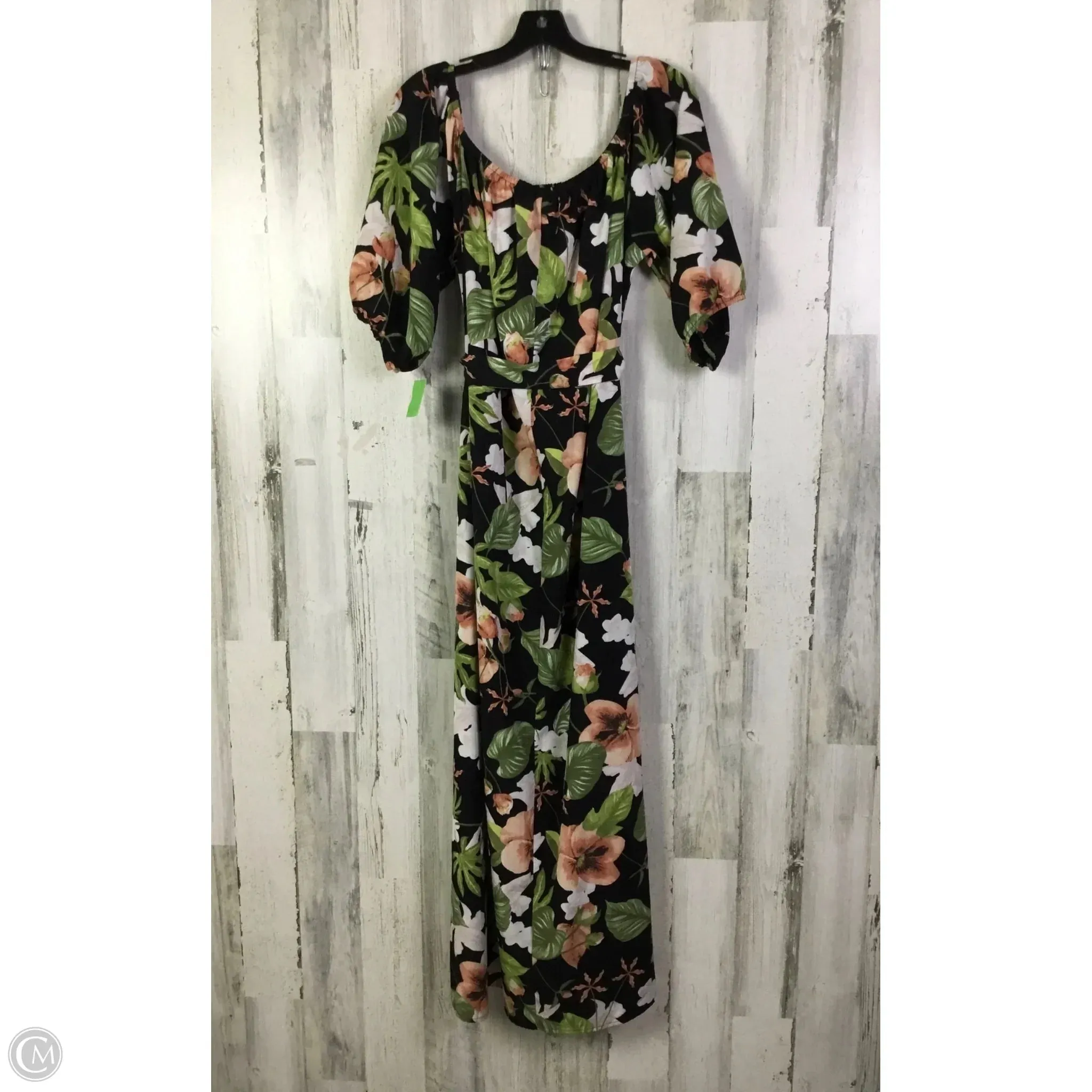 Dress Casual Maxi By Clothes Mentor In Black & Green, Size: 3x