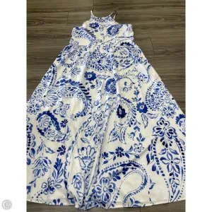 Dress Casual Maxi By Clothes Mentor In Blue & White, Size: Xl