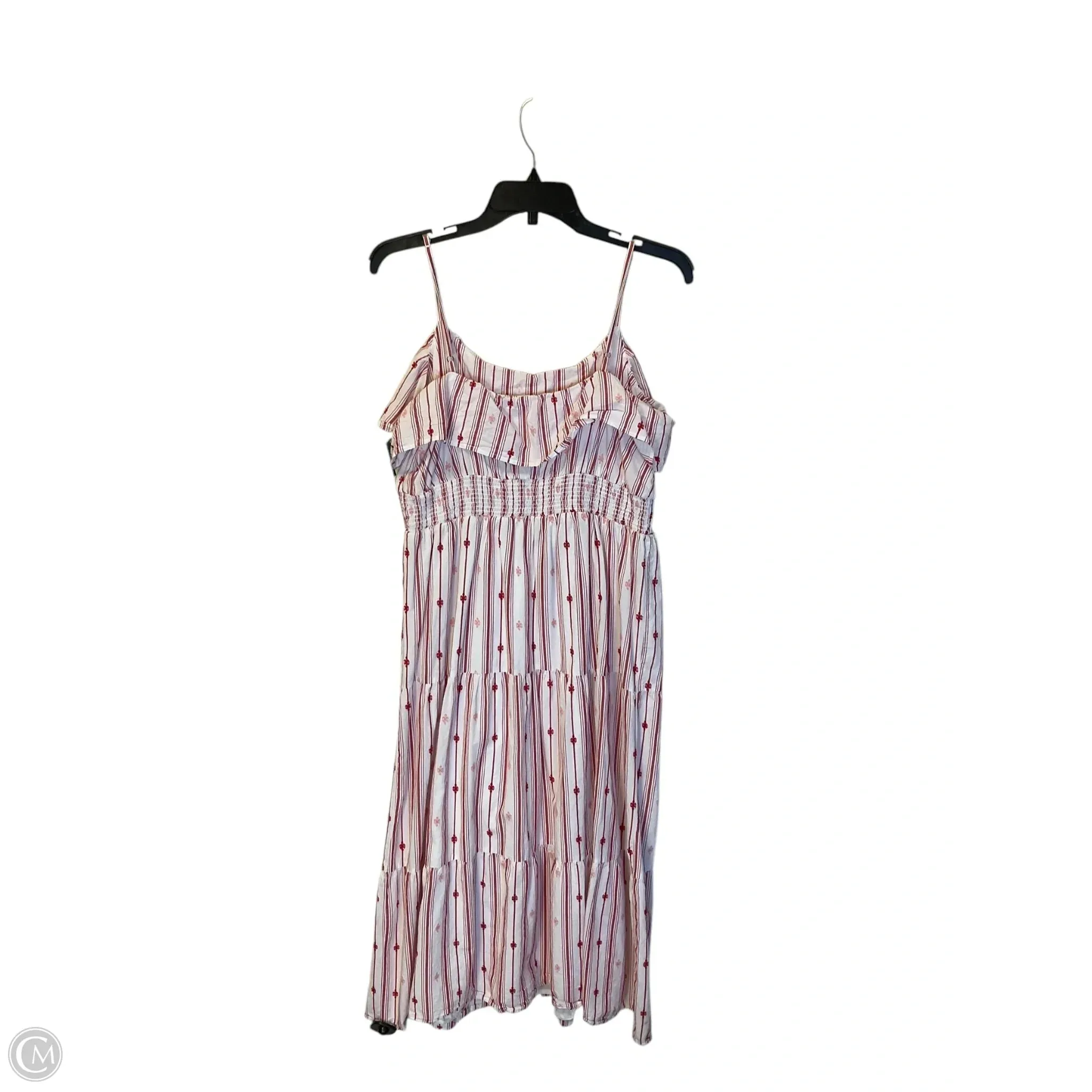 Dress Casual Maxi By Loft In Striped Pattern, Size: L