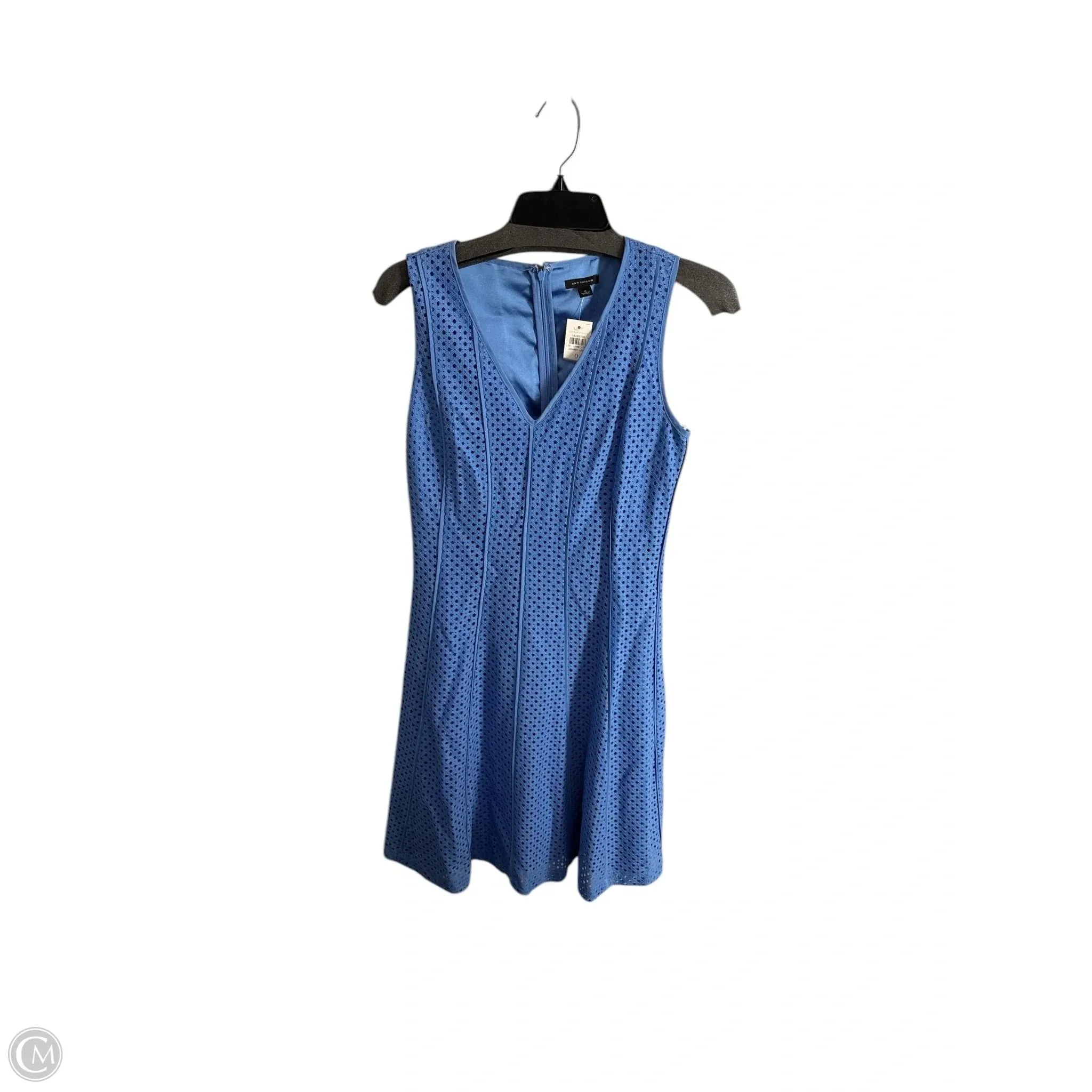 Dress Casual Midi By Ann Taylor In Blue, Size: 0