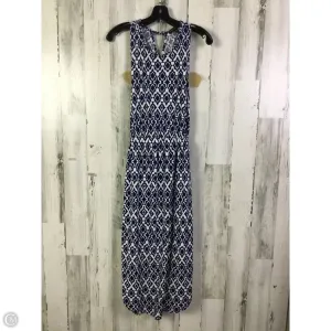 Dress Casual Midi By Banana Republic In Blue & White, Size: Xs