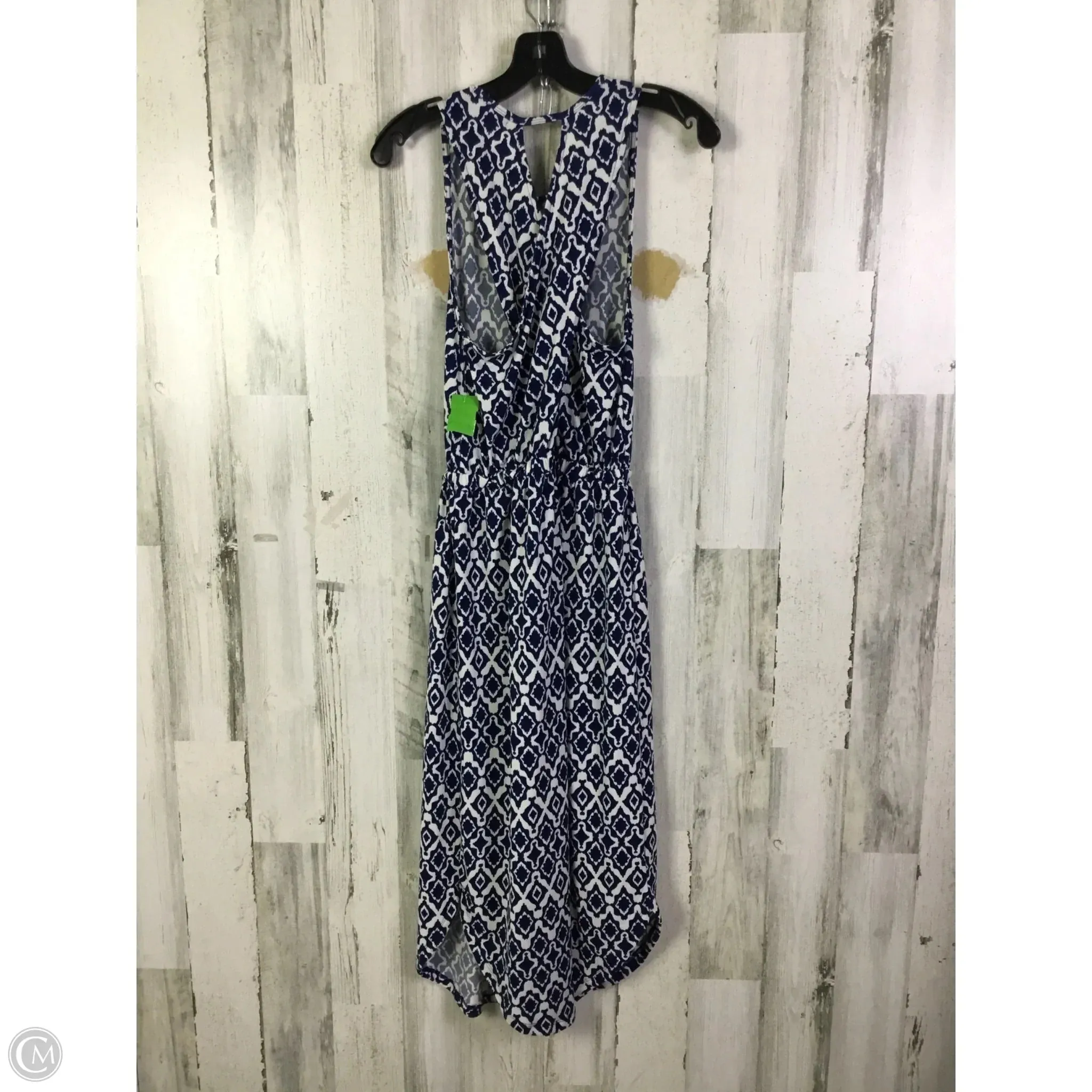 Dress Casual Midi By Banana Republic In Blue & White, Size: Xs