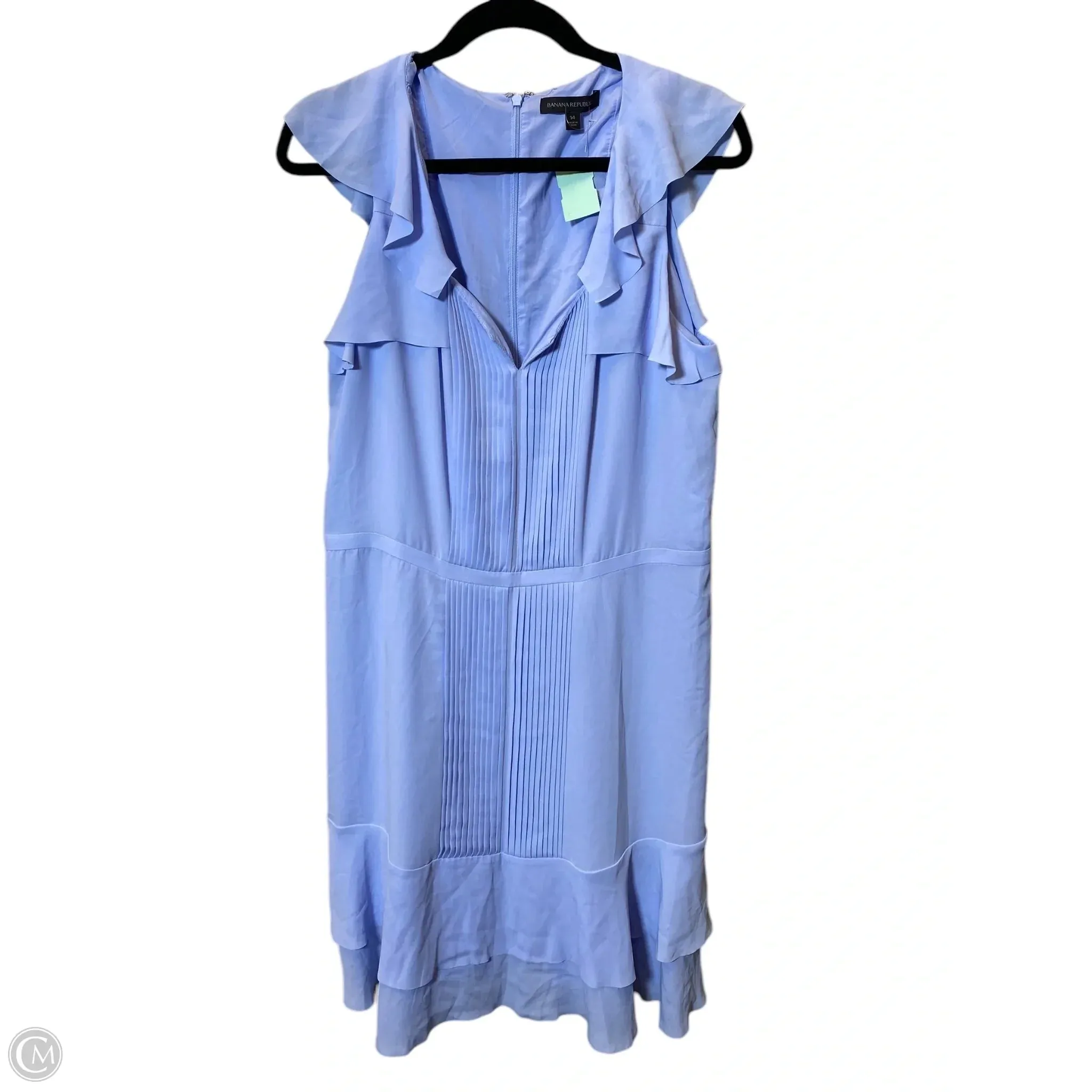 Dress Casual Midi By Banana Republic In Blue, Size: 14
