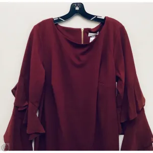Dress Casual Midi By Calvin Klein In Maroon, Size: Xxl