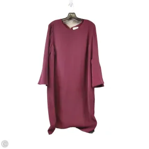 Dress Casual Midi By Carmen By Carmen Marc Valvo In Maroon, Size: M
