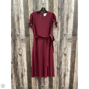 Dress Casual Midi By Cme In Maroon, Size: S
