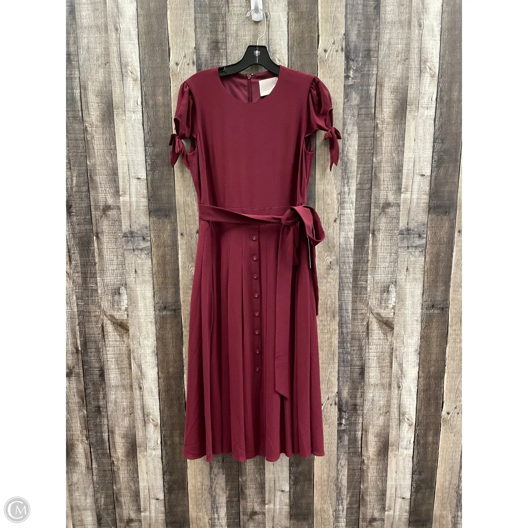 Dress Casual Midi By Cme In Maroon, Size: S