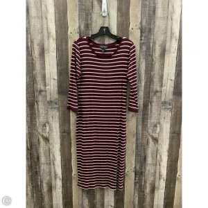 Dress Casual Midi By Forever 21 In Maroon, Size: Xl