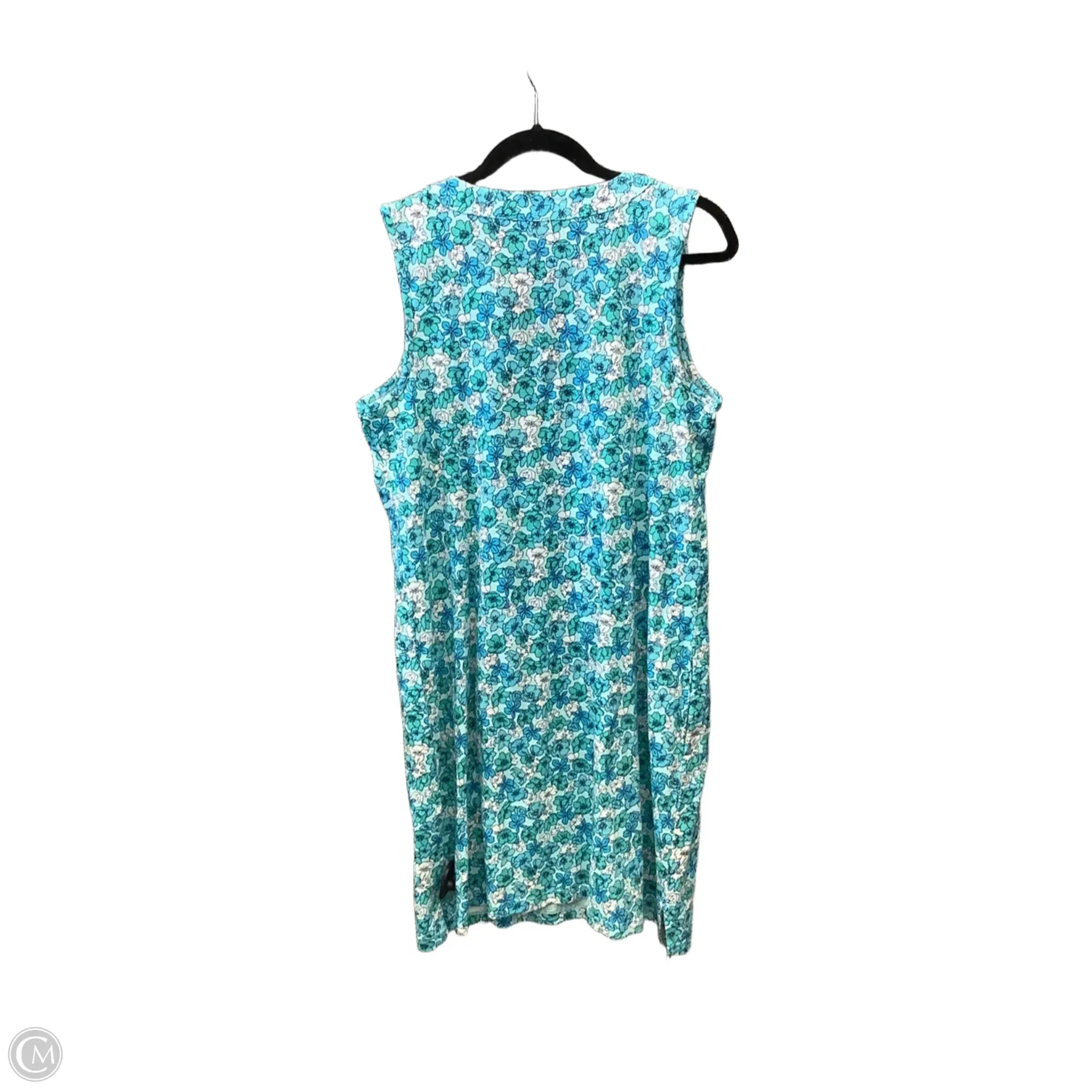 Dress Casual Midi By Lands End In Blue, Size: M