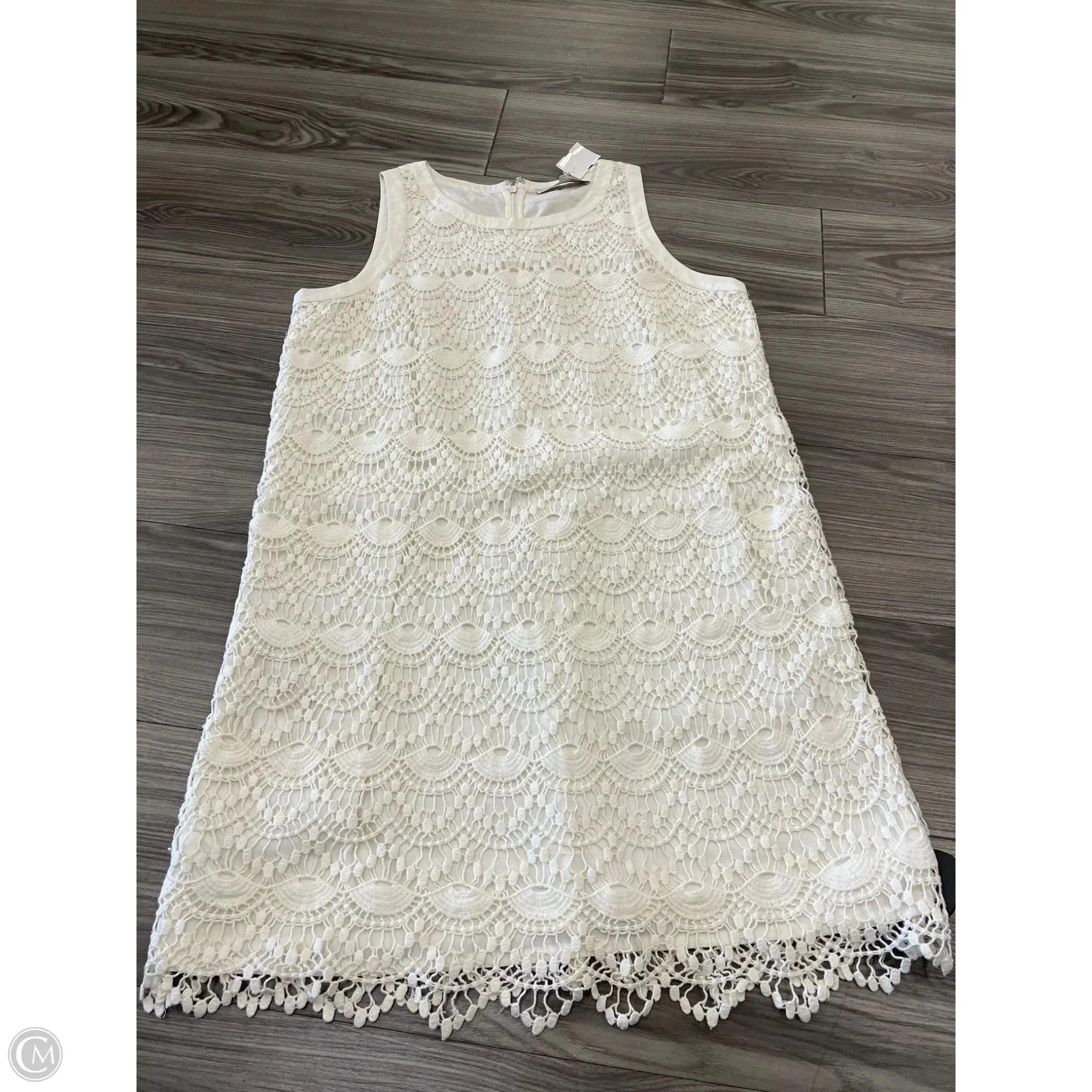 Dress Casual Midi By Loft In White, Size: 12