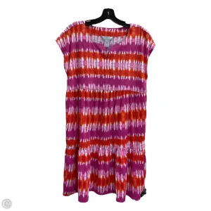 Dress Casual Midi By Multiples In Pink & White, Size: S